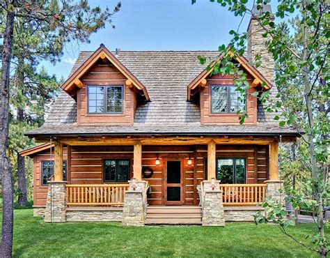 Plan 11549KN: 2 Bed Rustic Retreat (Or Three)... | Small log home plans ...