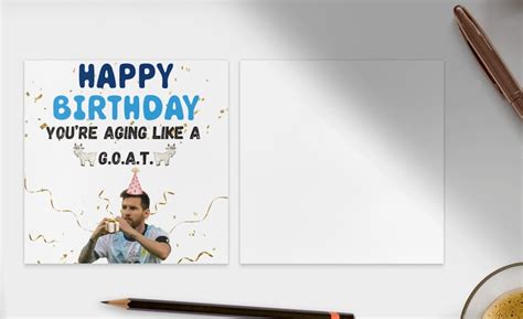 Lionel Messi digital Birthday Card Football/soccer instant Download - Etsy