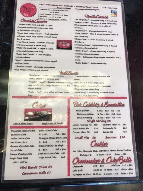 Online Menu of Sugar Rush, Pearland, TX