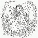 Fairy Coloring Page sketch template