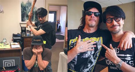 Hideo Kojima โพสต์ภาพทำท่าจะหวด Norman Reedus หลังมีข่าวว่าเจ้าตัวหลุด ...