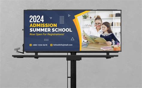 School Billboard Design PSD Template - TemplateMonster