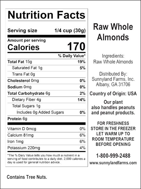 Whole Raw Almonds for Cooking, Baking, and Snacking - Sunnyland Farms