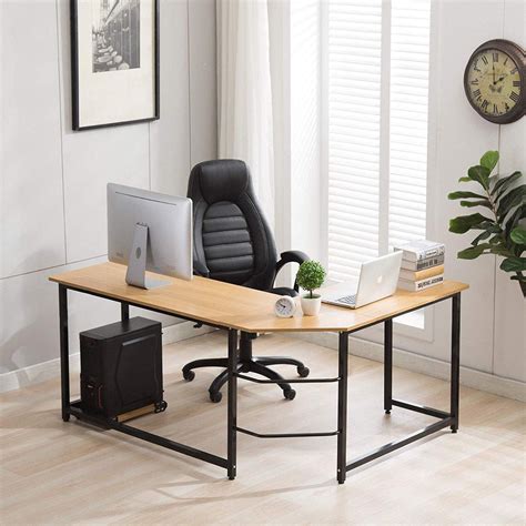 Ktaxon 90° L-Shaped Desk Corner Latop Computer PC Study Office Table ...