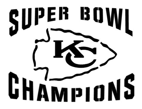 KC Kansas City Chiefs Super Bowl Champions Custom Stencil – My Custom Stencils