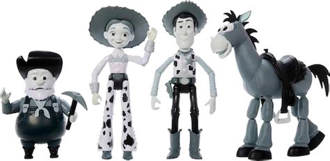 Pixar "Toy Story" 4-Pack Black & White Action Figure Set From Mattel (Amazon Exclusive ...