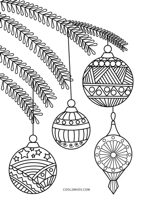 Free Printable Christmas Ornament Coloring Pages For Kids