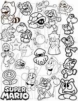 Super Mario Coloring Sheets  23 Digital PDF Pages Etsy sketch template