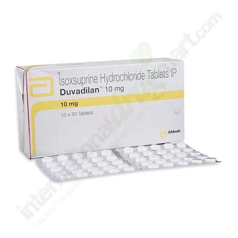 Buy Isoxsuprine 10mg, Isoxsuprine SR 40mg Vasodilator at Discount