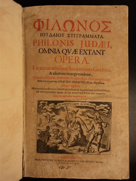 1691 1st Philo of Alexandria Jewish Philosophy COMPLETE Works HUGE ...