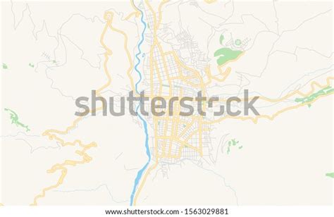 Printable Street Map Huaraz Peru Map Stock Vector (Royalty Free) 1563029881 | Shutterstock