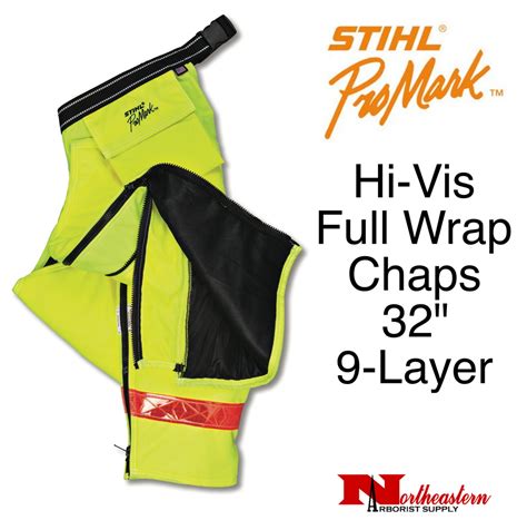 Stihl Hi-Vis Full Wrap Chaps, Select Length - Northeastern Arborist Supply