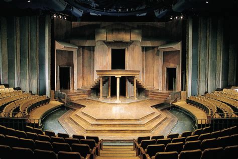 Thrust stage at the Shakespeare Festival Theatre, Stratford, Ontario Stage Set Design, Set ...