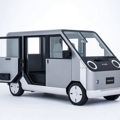 A Tiny, Rectilinear Electric Van With Swappable Panels, Modular Interior - Design Annotations ...