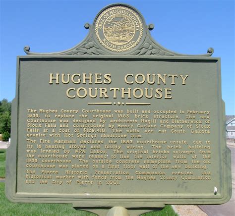 Hughes County Courthouse Marker (Pierre, South Dakota) | Flickr