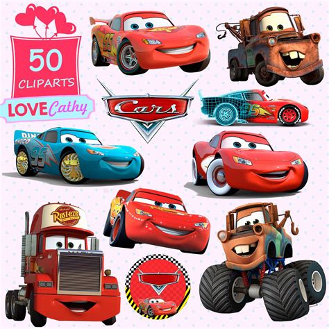 Cars Lightning Mcqueen Clipart Digital PNG Printable - Etsy