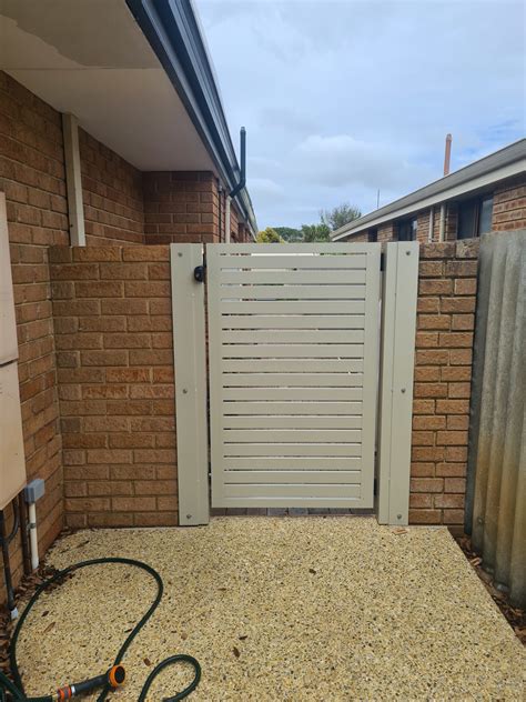 Aluminium Slat Gate Installation in Noranda — Craftsman Fencing, Perth