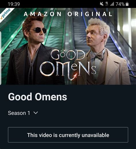 Did Good Omens get removed from Amazon Prime? Wtf is going on 😔 : r ...