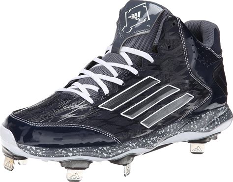 Amazon.com | adidas Performance Men's PowerAlley 2 Mid Baseball Cleat, Navy/Onix, 6.5 M US ...