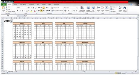 How to fill in the Excel Calendar template month-by-month - Microsoft ...