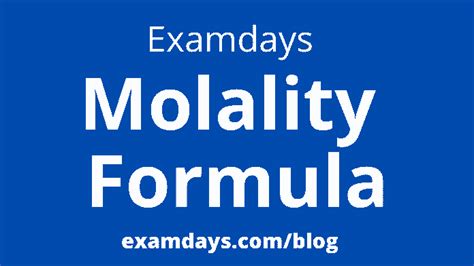 Molality Formula | Definition | Calculate Molality? | Solved Examples