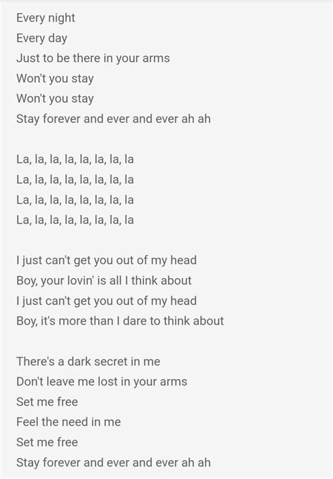 I Can't Get You Outta My Head | Lyrics, Songs, Song lyrics