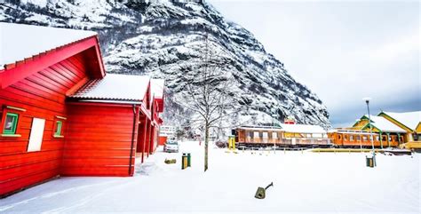 Premium Photo | Flam railway in norway in winter