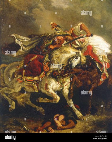 Eugène Delacroix - Combat of the Giaour and the Pash Stock Photo - Alamy