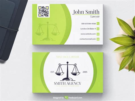 Green Lawyer Business Card | Freebcard