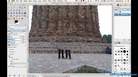 How to use Clone Tool : Stamping Tool in GIMP ? - YouTube
