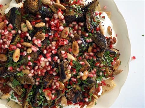 Roasted aubergine fatteh ‘Fattet Makdous’ — Sami Tamimi