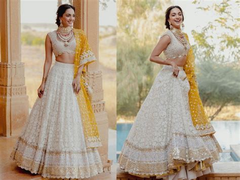 Kiara Advani Style Wedding Lehenga Choli Bollywood Celebrities Lengha Made Georgette With ...