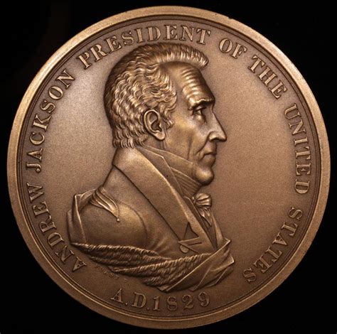 1829 Andrew Jackson “Indian Peace Medal” - Seventh President of the United States (March 4, 1829 ...