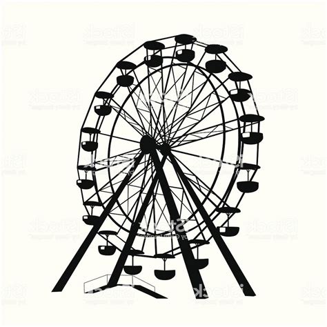 Ferris Wheel Silhouette Vector at Vectorified.com | Collection of Ferris Wheel Silhouette Vector ...