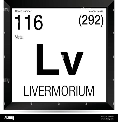 Livermorium symbol. Element number 116 of the Periodic Table of the ...