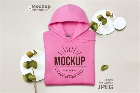 Gildan 18500 pink hoodie mockup sublimation printable svg