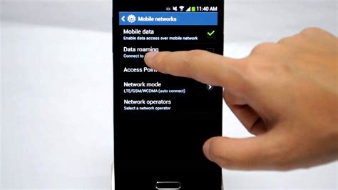 Samsung Galaxy S4: Turn off/on Data Roaming - YouTube