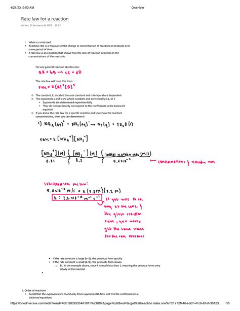 Rate laws - Rate law, example problems, meaning of rate law constant, order of reactions, - Rate ...