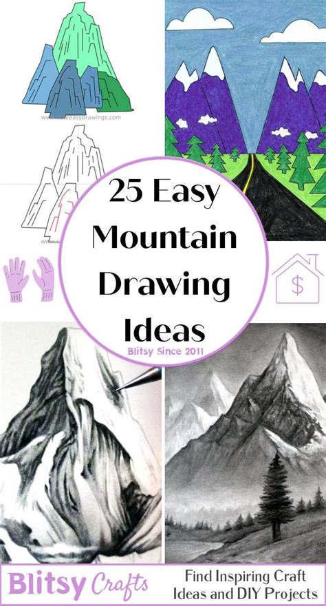 25 Easy Mountain Drawing Ideas - How to Draw a Mountain