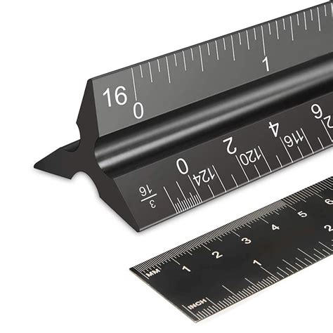 2PCS Architectural Scale Ruler, 12" Aluminum Architect Scale ...