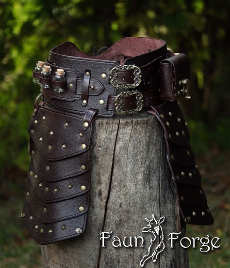 Tasset Belt Larp Leather Armor Hero Belt - Etsy