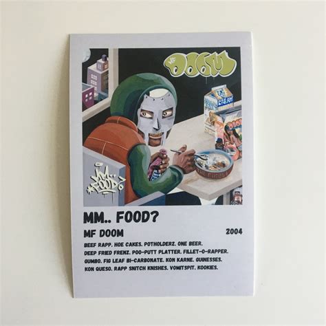 MF DOOM Mm.. Food Minimalist Album Cover Print 4x6 inches | Etsy