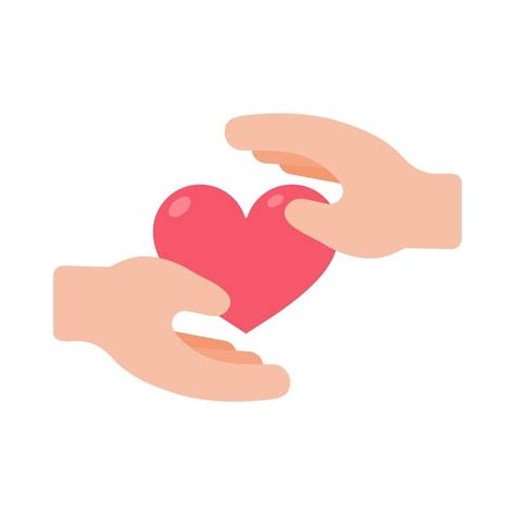 Download vector hands giving hearts to each other Helping the poor by ...