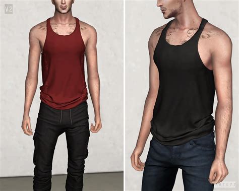 sims 4 cc // custom content clothing // Gym Tank Top [V2] - Darte77 | Custom Content for TS4 ...