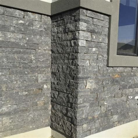 Stone wall cladding - LEDGESTONE : BLACK RUNDLE - Asian Stones - exterior / textured / decorative