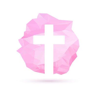 Christian cross icon. abstract church logo. vector religion symbol. • wall stickers geometric ...