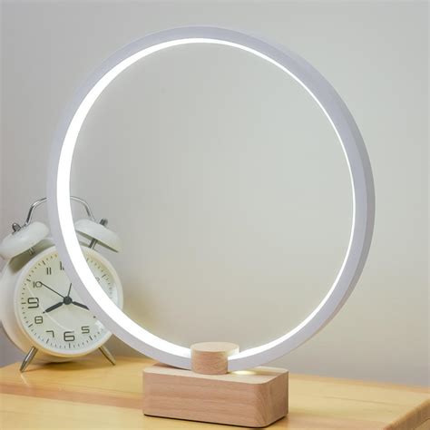 Dimmable LED Circle Table Lamp, Remote Control & Stepless Brightness