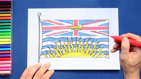 How to draw the Flag of British Columbia, Canada - YouTube