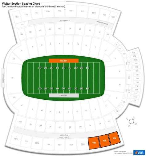 Clemson Memorial Stadium Seating Chart Seat Numbers | Awesome Home