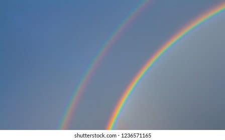 Fantasy Magical Landscape Double Rainbow On Stock Photo 1236571165 ...